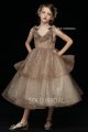 coffe star and moon shiny tulle flower girl dress 5D7A4846